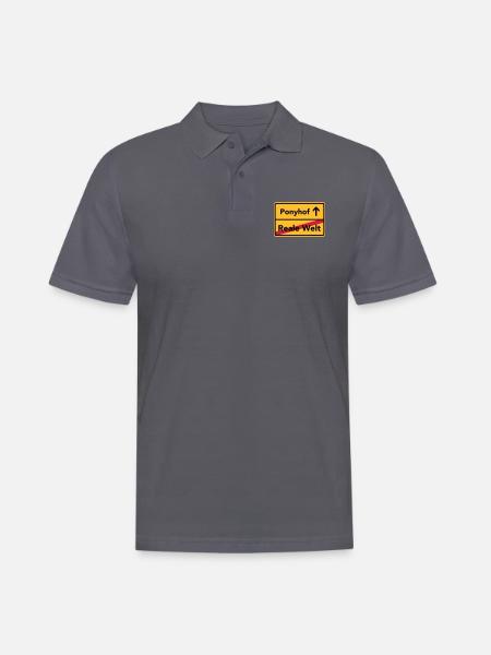 Ponyhof - Männer Poloshirt - Anthrazit