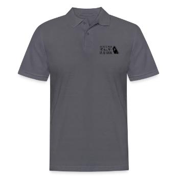 Qui fait le malin, va au ravin - Polo Homme - charbon - Devant - Nico (186cm)