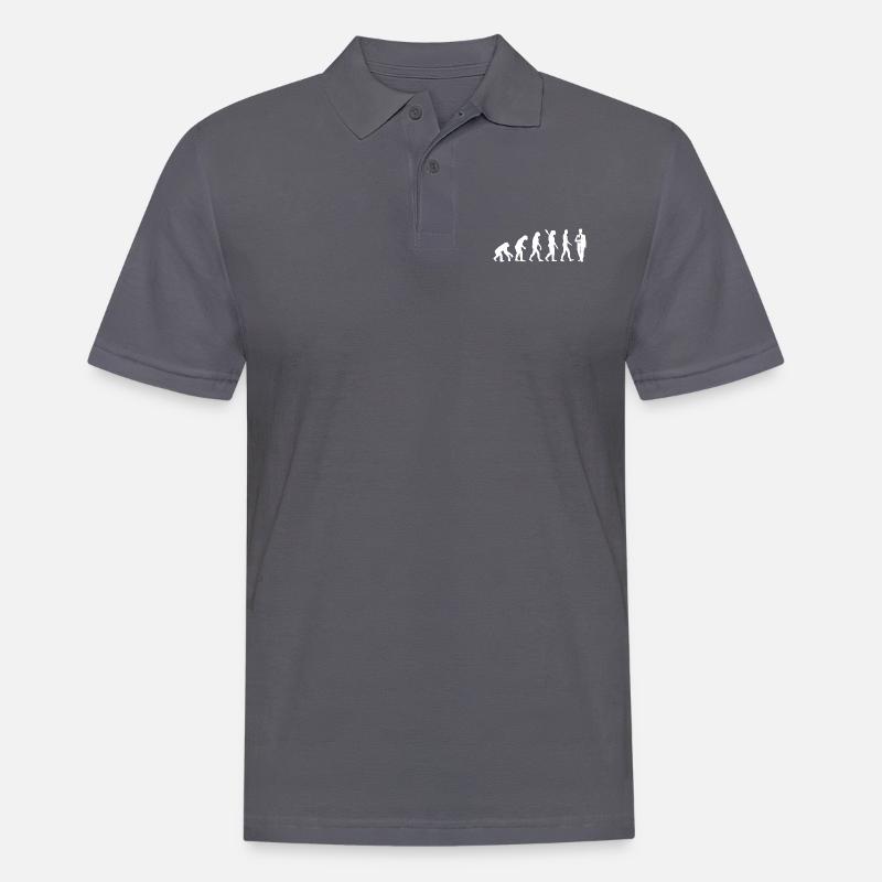evolution ARZT White - Männer Poloshirt - Anthrazit