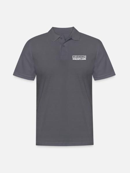 Schlechte Laune - Männer Poloshirt - Anthrazit