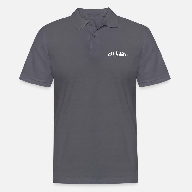 Biker Evolution Chopper - Polo Homme - charbon