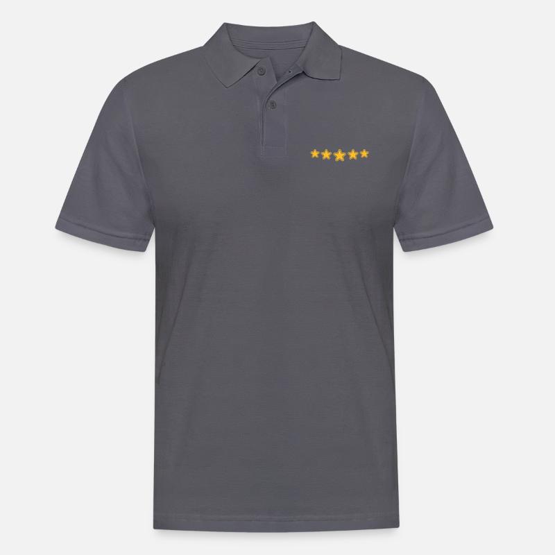 outline_stars_pattern_1c - Männer Poloshirt - Anthrazit