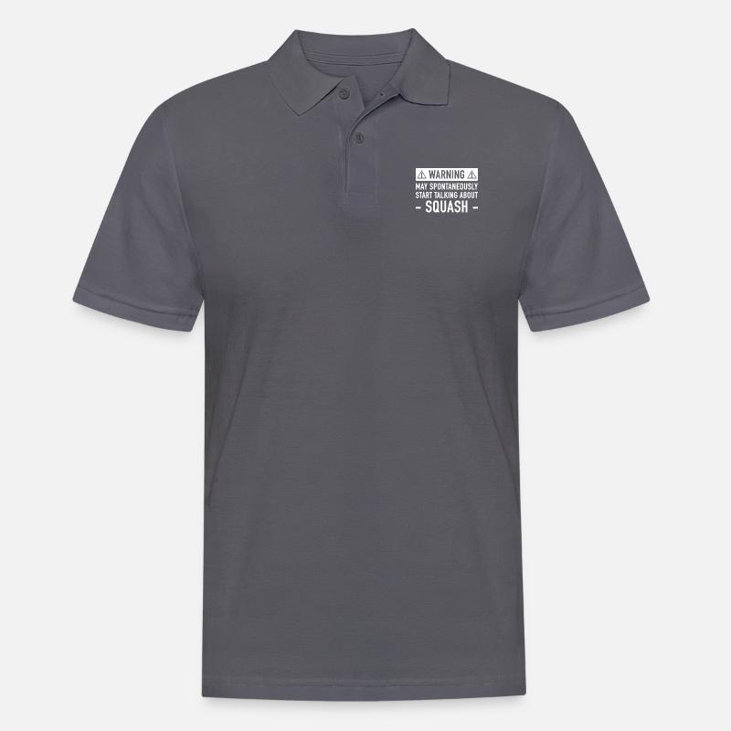 Lustige Squash-Geschenk-Idee - Männer Poloshirt - Anthrazit