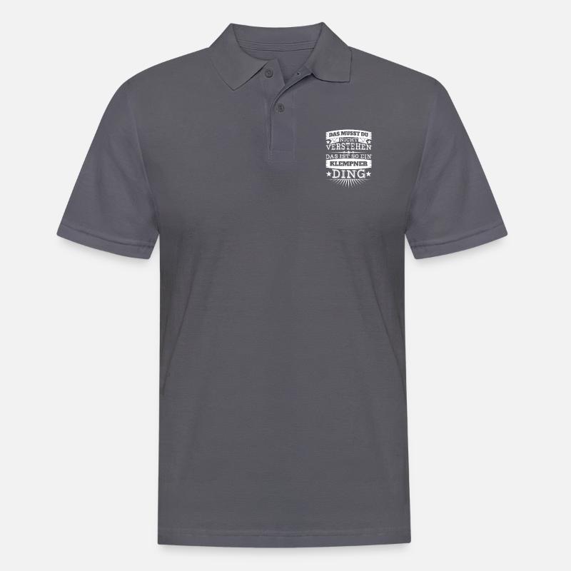 Klempner - Männer Poloshirt - Anthrazit
