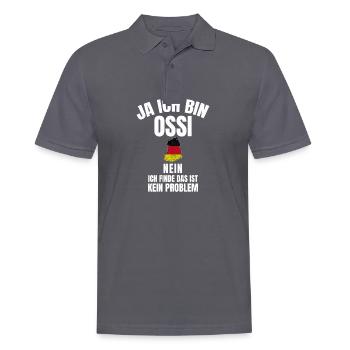 Original Ossi: Kult aus dem Osten – Ossi-Design - Männer Poloshirt - Anthrazit - Vorne - Nico (186cm)