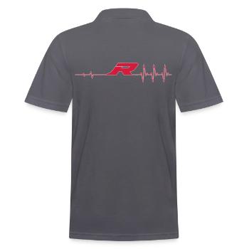 Puls R Rand - Männer Poloshirt - Anthrazit - Hinten - Nico (186cm)
