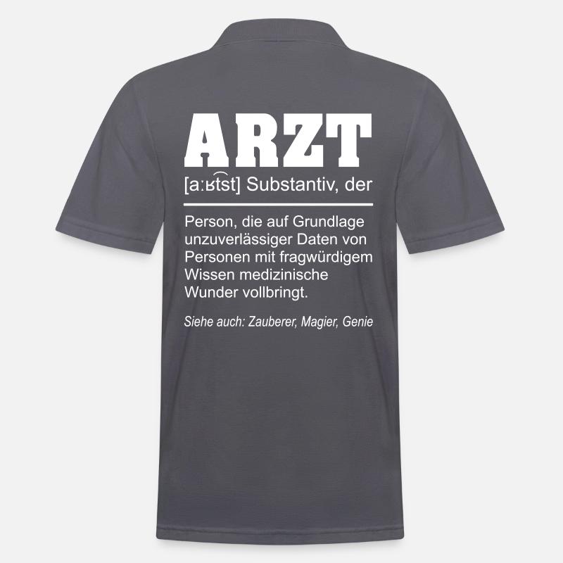 Arzt Definition Beruf lustig - Männer Poloshirt - Anthrazit