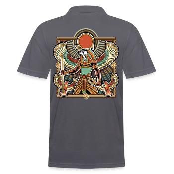 RA Dieu du Soleil ÉGYPTE - Polo Homme - charbon - Dos - Nico (186cm)