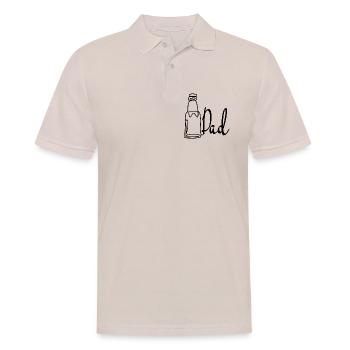 Line Art Papa Bière Fête des Pères - Polo Homme - beige - Devant - Nico (186cm)