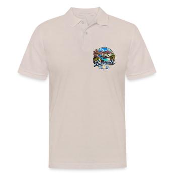 Lanzarote - Islas Canarias - Kanaren - Spanien - Männer Poloshirt - Beige - Vorne - Nico (186cm)