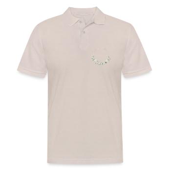 Frühlings-Kranz- personalisierbar - Männer Poloshirt - Beige - Vorne - Nico (186cm)