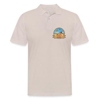 Kek & Ina à la plage - Polo Homme - beige - Devant - Nico (186cm)