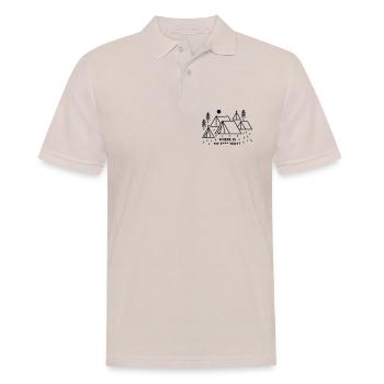 Where is my tent? - Männer Poloshirt - Beige - Vorne - Nico (186cm)