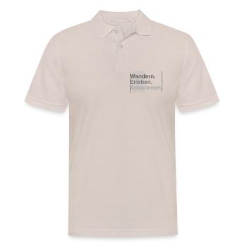 Wandern erleben - Männer Poloshirt - Beige - Vorne - Nico (186cm)