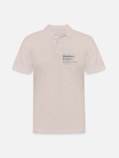 Wandern erleben - Männer Poloshirt - Beige