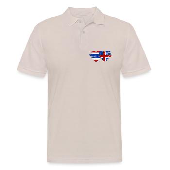 Thailand Island Flagge Herzform used - Männer Poloshirt - Beige - Vorne - Nico (186cm)
