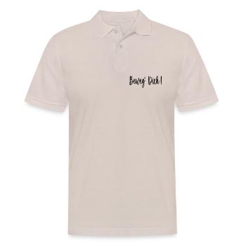 BEWEG DICH MOTIVATION SPRÜCHE - ERFOLG - SPORT - Männer Poloshirt - Beige - Vorne - Nico (186cm)