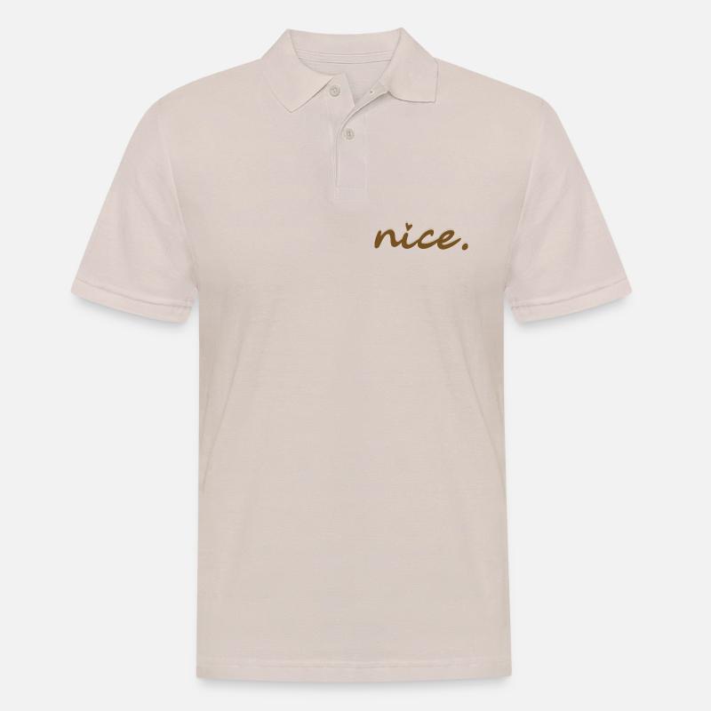 nice (braun mit hellem Schatten) - Männer Poloshirt - Beige