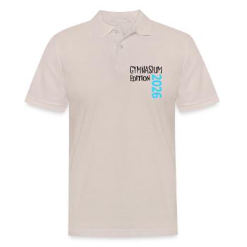 Gymnasium 2026 - Männer Poloshirt - Beige - Vorne - Nico (186cm)