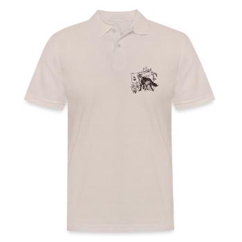 Waldfuchs im Blumenrahmen - Männer Poloshirt - Beige - Vorne - Nico (186cm)