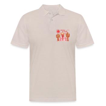 Rote Sonne, Keine Straßen – Desert Cowboy - Männer Poloshirt - Beige - Vorne - Nico (186cm)