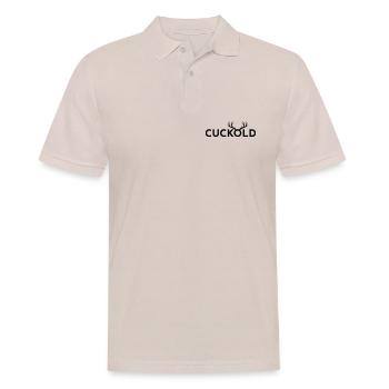 Cuck-Hörner - Männer Poloshirt - Beige - Vorne - Nico (186cm)