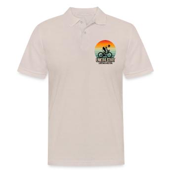 Rad Spruch - Laktatt statt Latte Macchiato - Männer Poloshirt - Beige - Vorne - Nico (186cm)