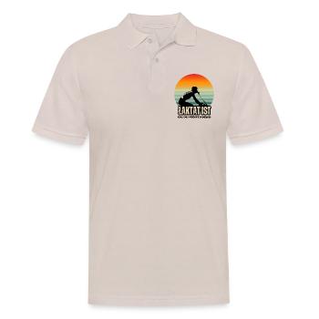 Funny Road Bike Saying: Lactate Lie Detector - Men's Polo Shirt - beige - Front - Nico (186cm)