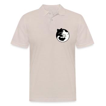 Chats Yin-Yang - Polo Homme - beige - Devant - Nico (186cm)