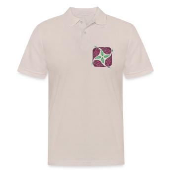 Rote Zwiebel Muster - Männer Poloshirt - Beige - Vorne - Nico (186cm)