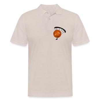 Sonnenuntergang Paragliding Silhouette - Männer Poloshirt - Beige - Vorne - Nico (186cm)