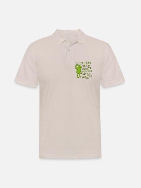 Ich kam ich sah und hatte vergessen was ich wollte - Männer Poloshirt - Beige