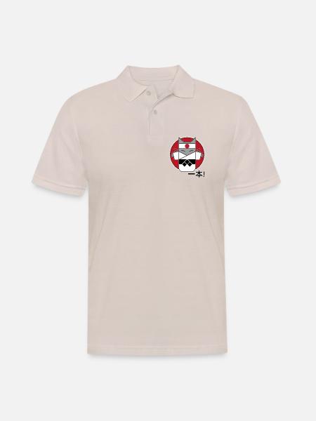 Judo Katze - Ippon - Männer Poloshirt - Beige