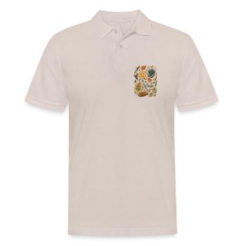 Fossilien | Paläontologie & Urzeit - Männer Poloshirt - Beige - Vorne - Nico (186cm)