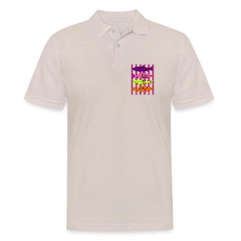 Spooky Halloween Fish Pattern Design - Männer Poloshirt - Beige - Vorne - Nico (186cm)