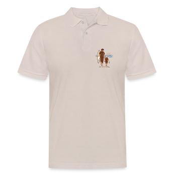 Geerbte Wellen. Vater und Sohn Surfer - Männer Poloshirt - Beige - Vorne - Nico (186cm)
