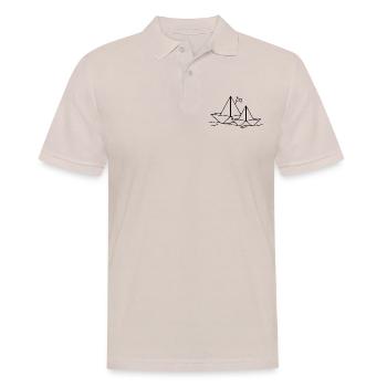 Bateaux en papier Bateau en papier Bateaux Amour Couples - Polo Homme - beige - Devant - Nico (186cm)