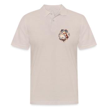 Fuchs und Sternenhimmel - Männer Poloshirt - Beige - Vorne - Nico (186cm)