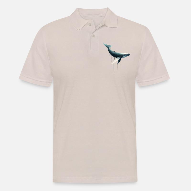 Buckelwal - Männer Poloshirt - Beige