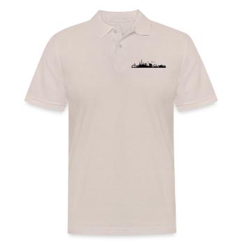 Skyline de la ville hanséatique de Hambourg | HH | Ville - Polo Homme - beige - Devant - Nico (186cm)