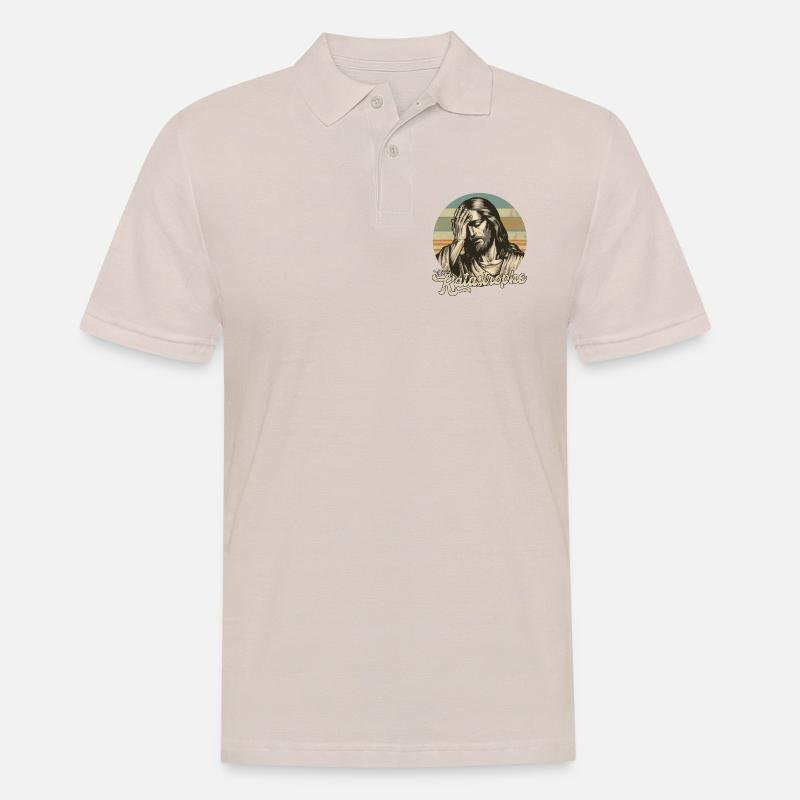 Jesus Digga Katastrophe - Männer Poloshirt - Beige