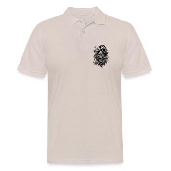 Masque Hannya avec serpent dans le style Irezumi - Polo Homme - beige - Devant - Nico (186cm)