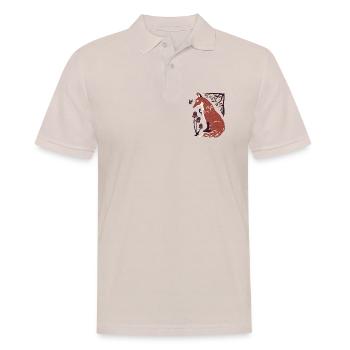 Herbstfuchs im Pilzwald - Männer Poloshirt - Beige - Vorne - Nico (186cm)