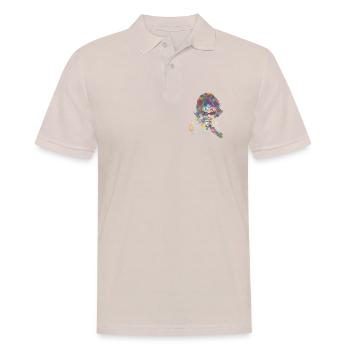 Aretha - Männer Poloshirt - Beige - Vorne - Nico (186cm)