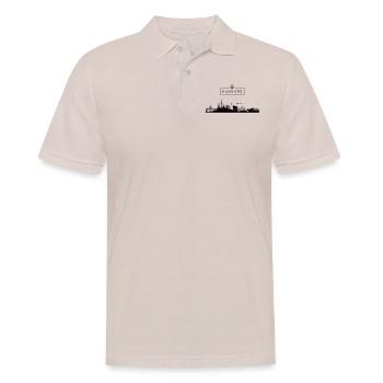 Skyline Ville hanséatique de Hambourg, HH, Ville, Allemagne - Polo Homme - beige - Devant - Nico (186cm)