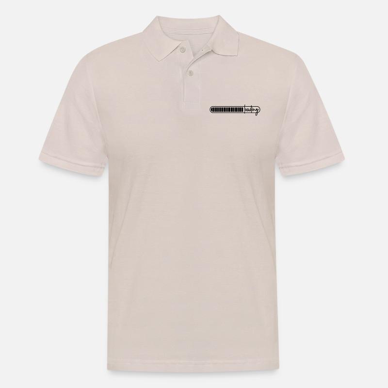 loading bar - loading - loading - Men's Polo Shirt - beige
