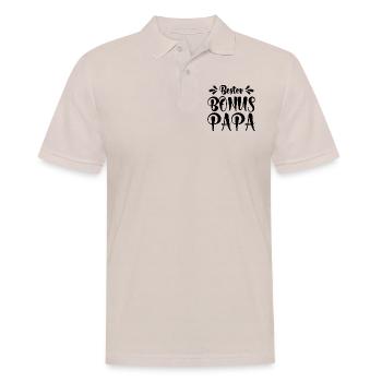 Bester Bonus Papa Vater Vatertag Stiefvater Spruch - Männer Poloshirt - Beige - Vorne - Nico (186cm)