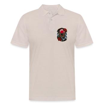 Schmetterling im japanischen Irezumi Stil - Männer Poloshirt - Beige - Vorne - Nico (186cm)
