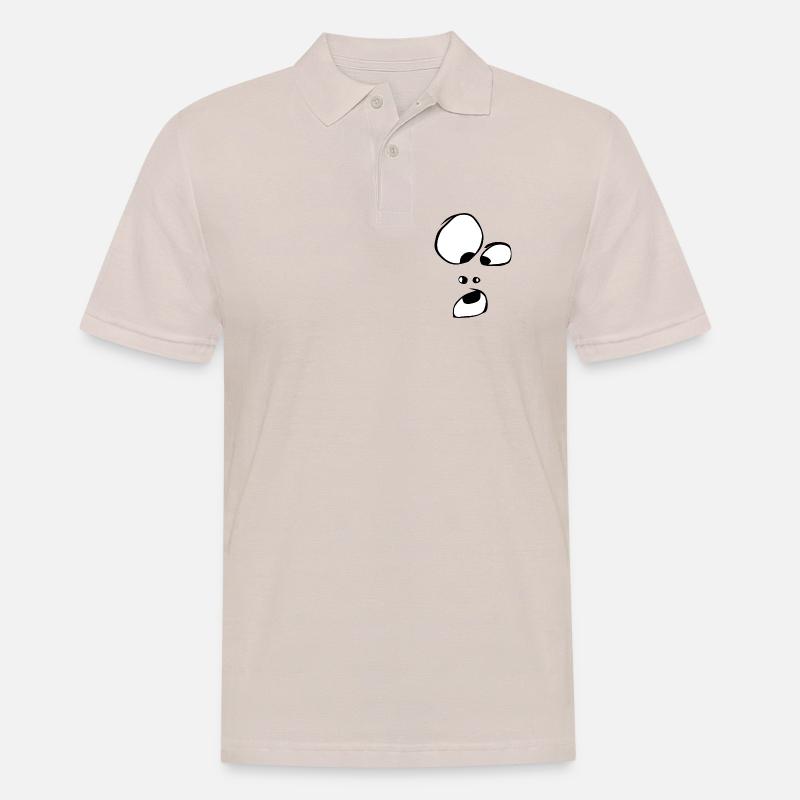 oho ! Gesicht Geist Gespenst Halloween Comic - Männer Poloshirt - Beige