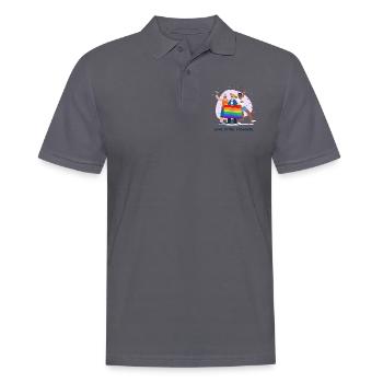 Happy people celebrating pride day - Polo Homme - charbon - Devant - Nico (186cm)